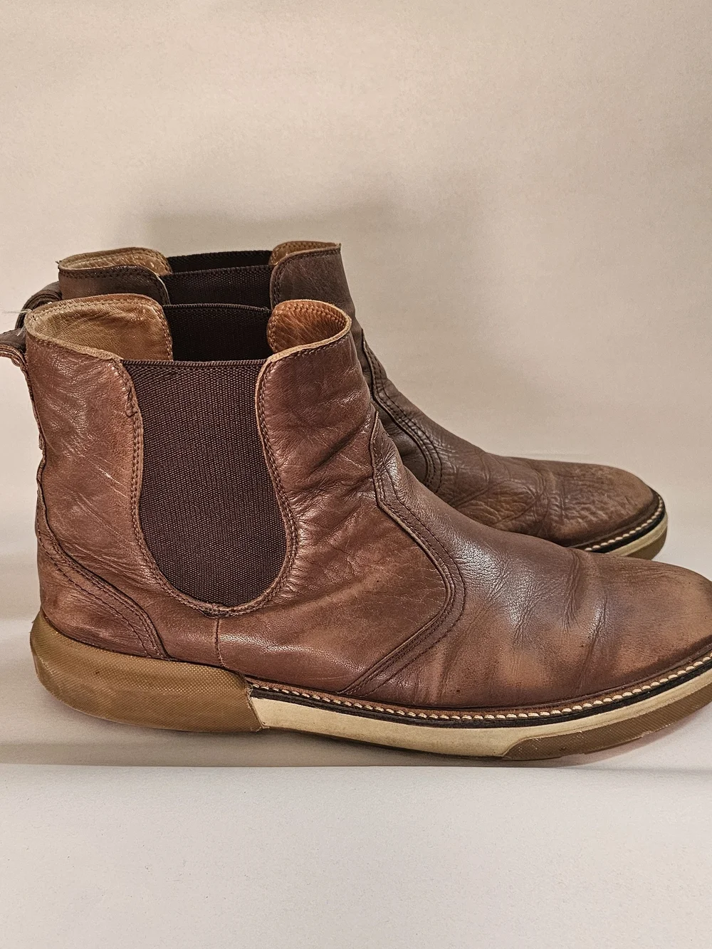 Luchesse Men's Brown Leather Chelsea Boots